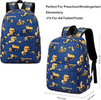 CAMTOP Preschool Backpack for Kids Boys Toddler Backpack Kindergarten School Bookbags (Engineering Navy)