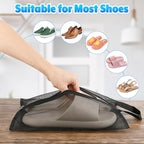 2 Pcs Shoe Bags for Travel, Mesh Breathable Sneaker Bags Portable Shoe Storage Organizer with Handle for Travel Gym Sport, Reusable Zipper Pouch for Women and Men