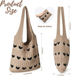 Pleneal Crochet Tote Bag, Mesh Beach Bag, Knitted Shoulder Beach Bags for Women Vacation Aesthetic Hobo Tote Bags