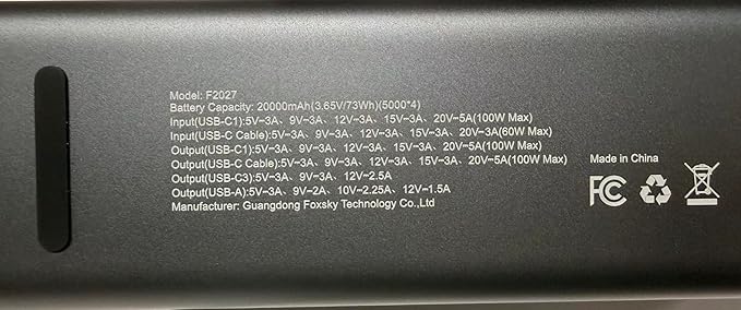 20000mAh Laptop Power Bank 100W with Built-in USB C Cable, Portable Charger Fast Charging, 100W PD Input, External Battery Pack for MacBook Pro/Air, iPhone 17/16/15, iPad, Galaxy S26/S25, Silver Gray