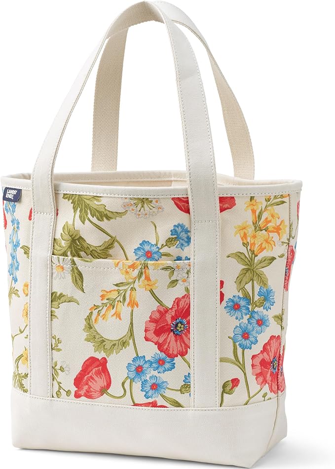 Lands' End Open Top Canvas Tote Bag