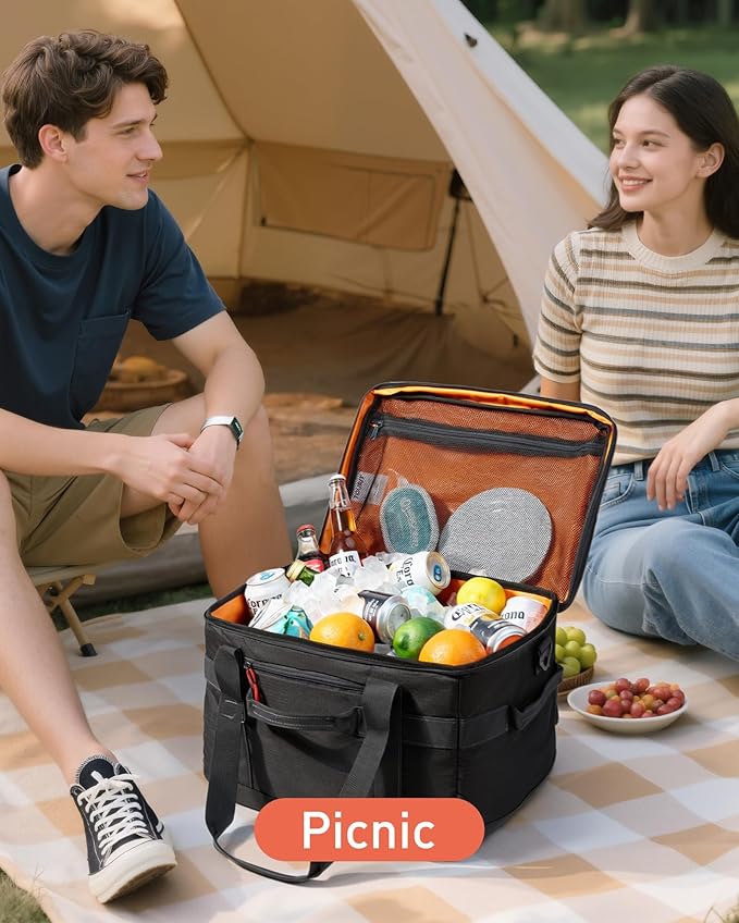 TOURIT Soft Sided Cooler Bag Insulated 30/48/60 Cans, Large Collapsible & Leakproof Ice Chest for Picnic, Beach, Camping, Travel