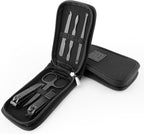 Made Easy Kit Nail Clipper Set – 7-Piece Portable Manicure & Grooming Kit with Stainless Steel Tools in Neoprene Case – Stay Organized, Purse-Friendly, Travel Essential for Women & Men (Black)