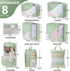 8 Set Packing Cubes for Travel, Gifts for Women Mom,Anti-Tearing Suitcase Organizer,OlarHike Vacation Essentials & Accessories for Cruise Ship