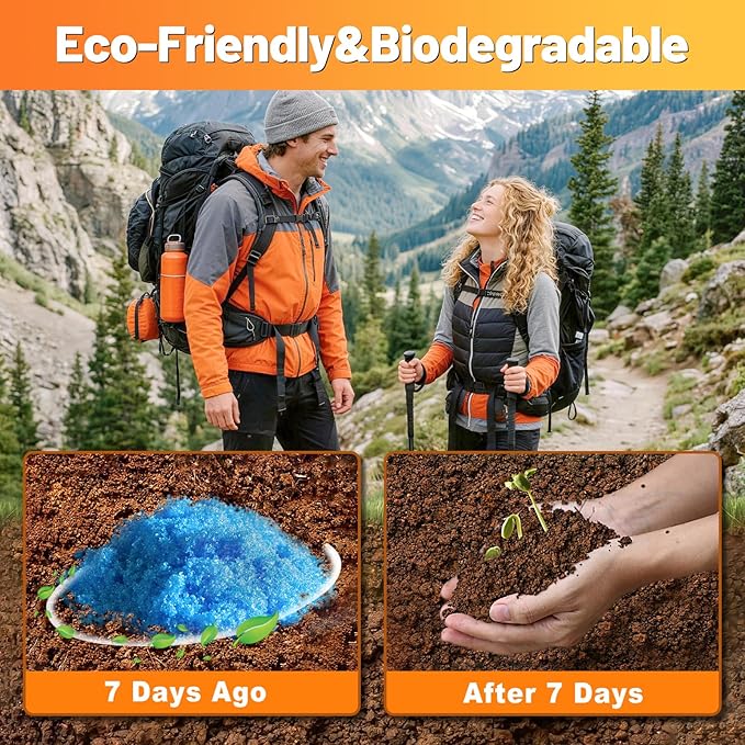 Portable Toilet Gel, Poo Powder for Portable Toilet, Camping Toilet Gel, Pee Powder, Portable Toilet Powder for Outdoor Camping and Hiking Toilet Gel Powder