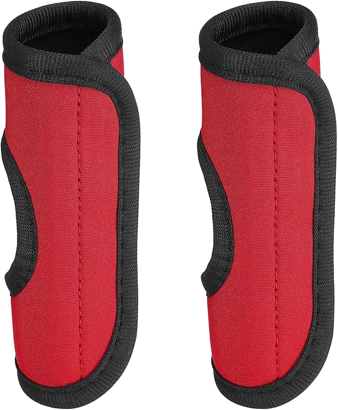 PATIKIL Luggage Handle Wrap for Suitcase, 2 Pcs Bright Color Neoprene Comfort Soft Handle Covers Luggage Identifiers for Bag Suitcase Tags Wraps Travel Accessories, Red
