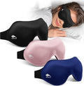 3 Pack 100% Blackout Sleep Mask for Women Men, 3D Eye Mask for Sleeping with Zero Eye Pressure, Side Sleeper Friendly Eye Cover, Night Shift Nurse Essentials for Daytime Sleep & College Dorm Naps