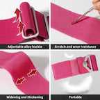 TOOVREN 2-in-1 Travel Belt for Luggage Straps Add a Bag Bungees Suitcase Luggage Strap Over Handle Suitcases Belt for Carry On Bag Adjustable Backpack Attachment Airport Travel Accessories Rose