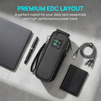 Case Compatible with Anker Prime 27,650mah Power Bank 250w, Laptop Phone Computer Battery Chargers Travel Carrying Holder for Portable Charger Fast Charging &USB Cables, Adapters (Bag Only)