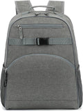 FlowFly Kids Backpack for Toddler Boys Girls, Simple Lightweight Bookbag for Daycare Kindergarten Elementary School Travel, Small Modern Bag (Large), Grey