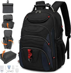 Boavan Vacuum Seal Backpack for Travel with Pump, 55L Large Bag with Zipper‑Off Detachable Vacuum Compression Bag Waterproof Carry On Large Travel Bag for Airline，Bags and Backpack Used Independently