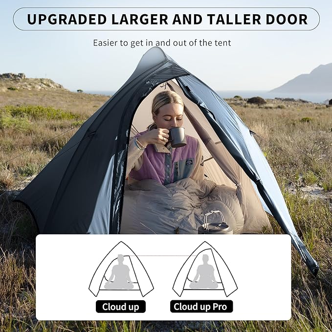 Naturehike Cloud Up Tent, Lightweight Backpacking Tents, Waterproof Ultralight Tent for Camping Hiking Backpacking