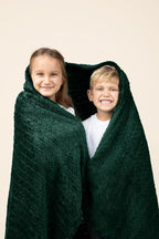 EverSnug Travel Blanket & Pillow 68x42 - Premium Ultra-Soft Microfleece 2 in 1 Compact & Packable Flight Blanket with Soft Bag Pillowcase, Hand Luggage Sleeve and Backpack Clip (Forest Green)