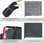 REDCAMP Cotton Flannel Sleeping Bag for Camping Backpacking, Adults Cold Weather Envelope Sleeping Bags with 2/3/4/6lbs Filling