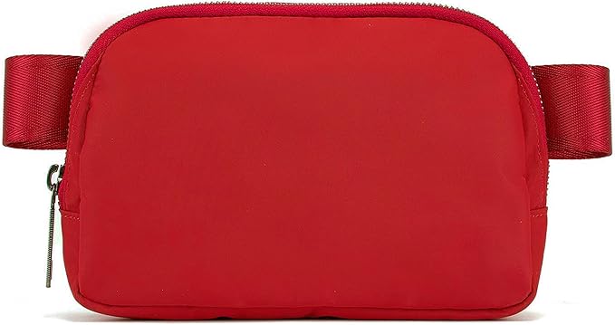YOSHUYUKI Fanny Pack Cross Body Bag Small Crossbody Bags for Women Men Trendy Nylon Waterproof Mini Purse Travel Running Belt Lulu Dupes Bum Hip Chest Waist Pack Side Bag Must Have Red