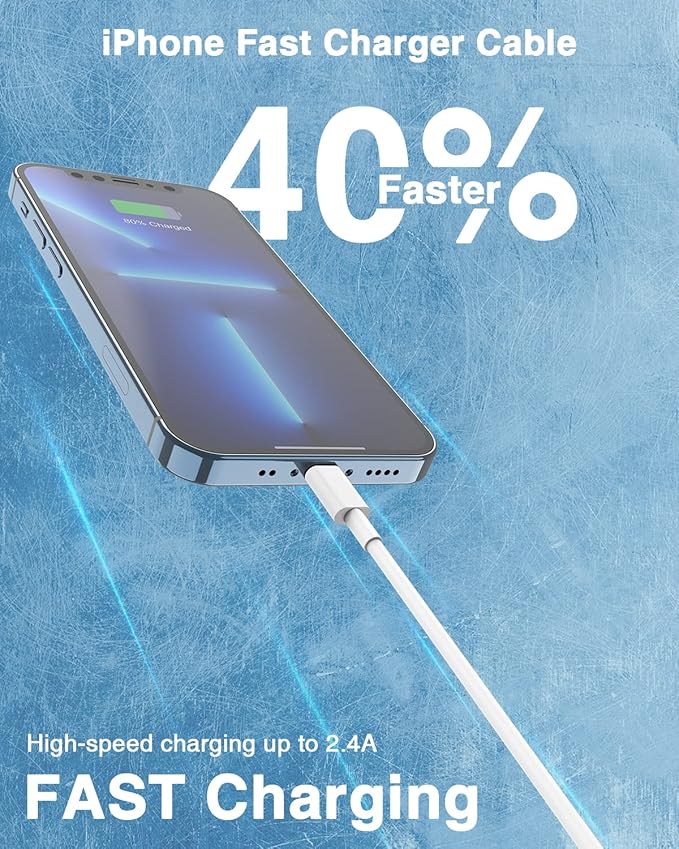 USB C to Lightning Cable (2pack 10 ft), Apple MFi Certified iPhone Fast Charger 3m, Power Delivery Original Type C Charging Cord for Apple iPhone 13/12/11 Pro/11/XS MAX/XR/8/7/6s Plus,iPad (White)