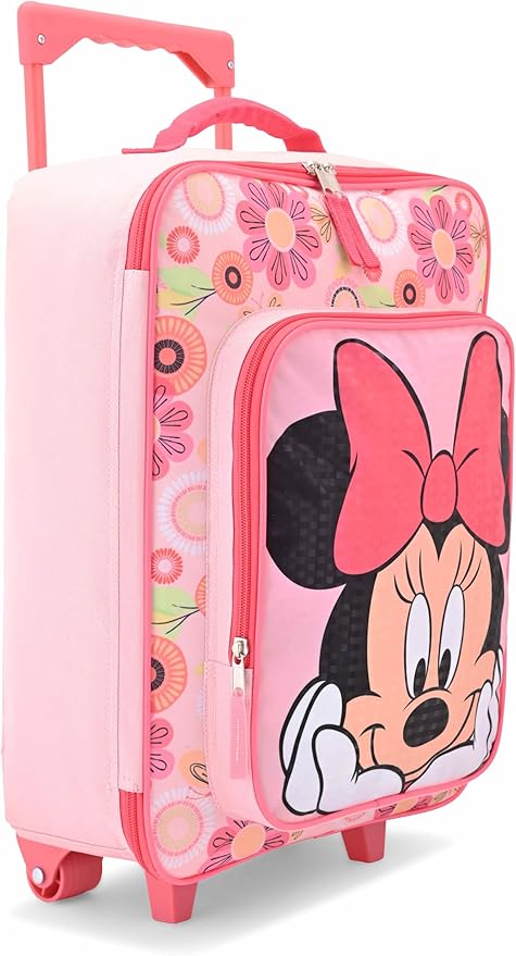 Fast Forward Minnie Mouse Girls Luggage 16" Soft Side Wheeled Pilot Case- Rolling Suitcase 16x12x5