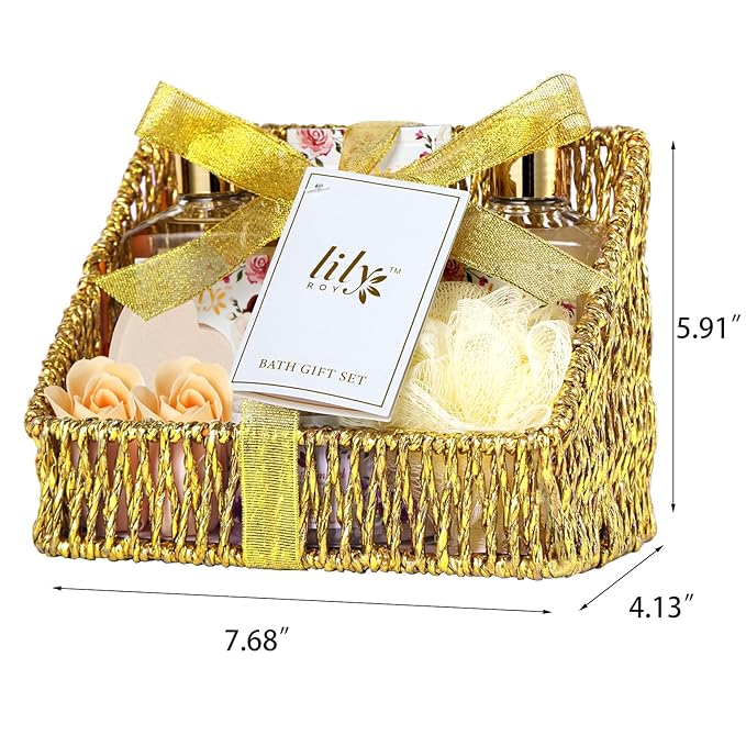 Gifts for Women, Mothers Day Gift Basket for Mom - 9 Pcs Bath and Body Gift Basket Set Spa Gift Basket Set for Women, Gift Set | Perfect Christmas, Birthday, Valentines Day Gifts for Her, Gift for Mom