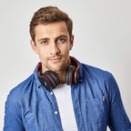 ZIHNIC Bluetooth Headphones Over-Ear, Foldable Wireless and Wired Stereo Headset Micro SD/TF, FM for Cell Phone,PC,Soft Earmuffs &Light Weight for Prolonged Wearing (Black/red)