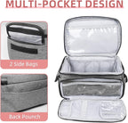 ALSLEA First Aid Bag Empty, Small Medicine Bag Portable Medical Supplies Organizer for Travel, Home, Office, Car, Outdoor, Camping, Hiking (Gray)