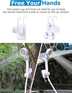 innhom Portable Shower Camping Shower Outdoor Camp Shower Pump, Electric Rechargeable Portable Camping Shower, Powered by Rechargeable Battery