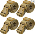 MAGARROW 65" 1.5" Utility Straps with Buckle Adjustable, 4-Pack (Tan (4-PCS))