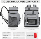 Hulongo Large Waterproof Insulated Cooler Backpack for Men & Women, Leak Proof Cooler Backpack for Camping, Beach, Fishing, Picnic, Travel, Outdoor, 30L, 48Cans