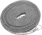 uxcell Portable Clothesline, 26.25ft Nylon Windproof Non-Slip Washing Line Rope for Courtyard Outdoor Travel Camping Laundry Drying, Dark Grey