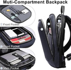Slim Laptop Backpack for Men,Waterproof Expandable High Tech Business Work Backpack for Men and Women15.6 Inch Lightweight Anti-theft Travel Backpack Durable College Casual Daypack Computer Laptop Bag