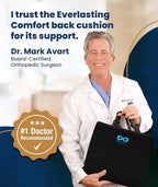 Everlasting Comfort The Original Lumbar Support Pillow for Office Chair - Improves Posture, Promotes Back Pain Relief - Superior Back Support for Gaming and Desk Chairs - Lumbar Pillow for Car, Couch