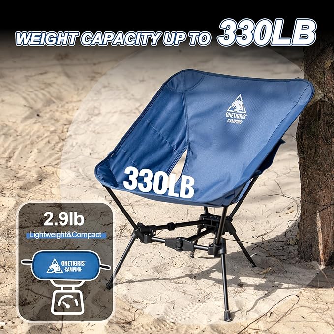 ONETIGRIS Tigerblade Camping Chair, Lightweight Folding Backpacking Hiking Chair, Compact Portable 330 lbs Capacity