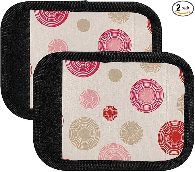 Red Circle Luggage Handle Wrap for Suitcase Luggage Tags Handle Covers Identifiers Soft Decorations Travel Accessories 2 Pack