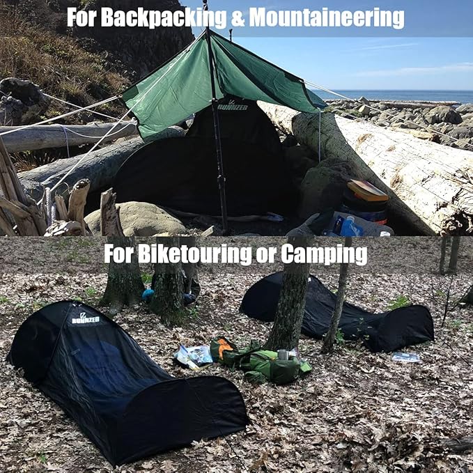 L RUNNZER Single Person Pop Up Tent, 1 Person Mosquito Net Tent