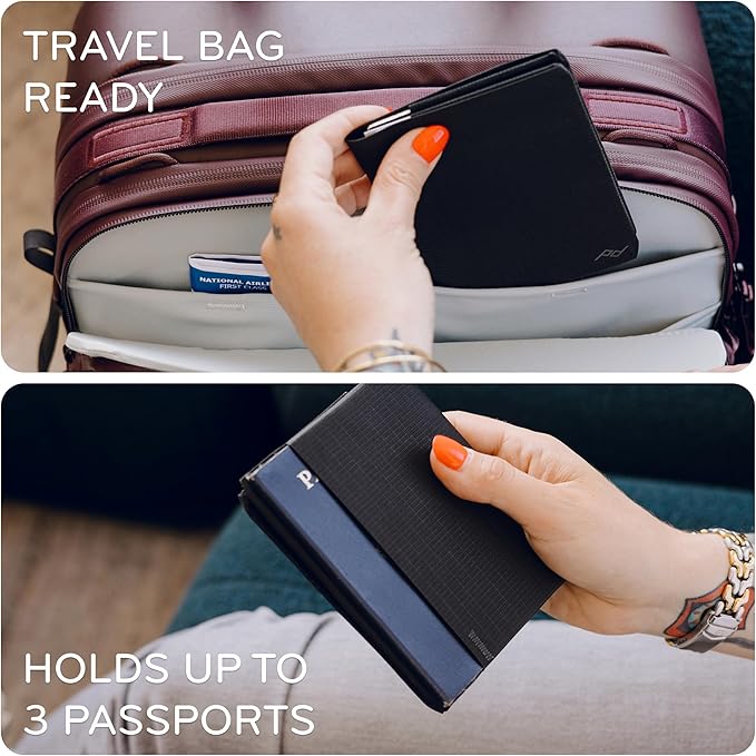 Peak Design Passport Wallet, Black, Ultra-Slim Profile, Weatherproof TerraShell Fabric, RFID Blocking, Minimalist Design and Magnetic Closure, with Quick Access Passport Sleeve