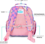 mibasies Kids Backpack for Girls: Girls Backpack 5-8 - Kindergarten Elementary School Bookbag for Girl - Checkerboard