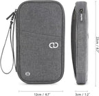 Family Passport Holder Organizer, RFID Blocking Travel Document Case, Lightweight Large Passport Cover Case Waterproof Bag Document Organizer for Women & Men