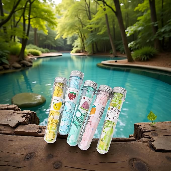5 Box Multicolor Portable Disposable Paper Soap Confetti Soap Sheets Flakes for Washing Hand, Portable Disposable Travel Scented Bath Slice for Travel and Outdoor, Camping and Shampoo