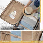 Softsied Suitcases 4 Piece Luggage, Polyester with Spinner Wheels and Lock, Suitable for Carrying Around and for Travel, Unisex, Navy Blue