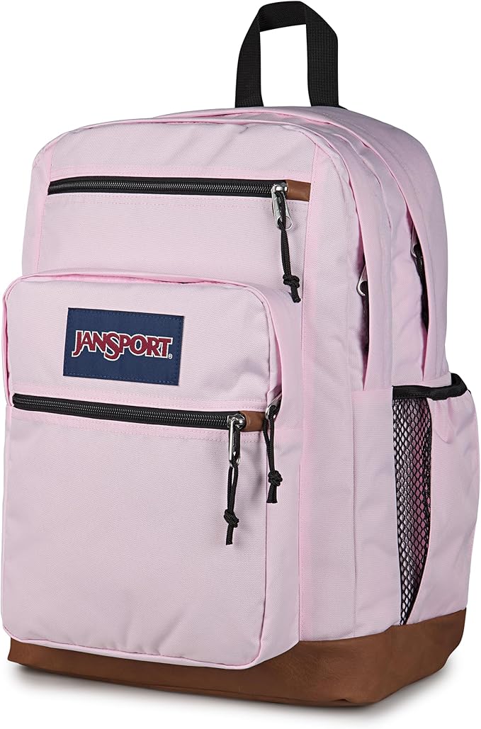JanSport Cool Backpack with 15-inch Laptop Sleeve, Large Computer Bag Rucksack with 2 Compartments, Ergonomic Straps, Pink Ice