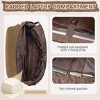 RAINSMORE Messenger Bag for Men 15.6-17.3 Inch Laptop Bag Water-resistant Canvas Briefcase Computer Satchel for Work College