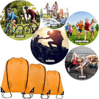 Grneric 60 Pieces Drawstring Backpack Bulk Cinch Sackpack Ployster Drawstring Bags for Gym Party Trip(Orange)