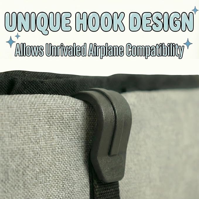 Airplane Seat Organizer to Clip onto Airplane Seat Pocket | Travel Essentials Accessory with Improved Universal Compatibility (15 x 9 Inches)