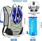 Lightweight Hydration Backpack, Running Backpack with 2L Water Bladder, Hydro Water Daypack for Cycling Hiking Rave for Men Women