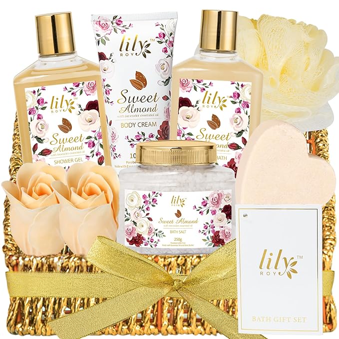 Gifts for Women, Mothers Day Gift Basket for Mom - 9 Pcs Bath and Body Gift Basket Set Spa Gift Basket Set for Women, Gift Set | Perfect Christmas, Birthday, Valentines Day Gifts for Her, Gift for Mom