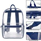 Trail maker Clear Backpack Heavy Duty with Padded Straps, Side Pockets for Kids, Boys, Girls, School, Stadium Approved Events