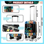 Kid’s Luggage Set 5 Piece Suitcase Set 16’’ Hardside Luggage with Spinner Wheels Girls Boys Carry on Luggage Travel Rolling Luggage Airline Approved