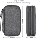 CAAORDKSO Cord Organizer Travel, Electronic Organizer Travel Case, Cable Organizer Bag Tech Pouch Accessories Case, Travel Essentials for Cable, Charger, Phone, Power Bank, Earphone (Dark Gray, Large)