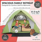 XL 1/2/3/4 Person Dome Camping Tent,Tents for Camping,Tents for Camping Waterproof,Double Layer Waterproof, Removable Rain Fly, for Outdoor Hiking, Fishing