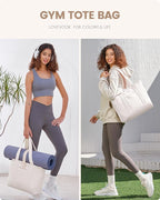 LOVEVOOK Tote Bag for Women,Lightweight Gym Tote Bag with Zipper,Work Tote with Laptop Pocket,Nurse Dance Yoga Bag for Travel
