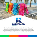 Kaufman - Colorful Hibiscus Beach Towels | 100% Cotton with Ends Hemmed | 30" x 60" | Colorful Soft & Absorbent Pool Towels for Adults and Kids | Fiber Reactive | 12 Pack